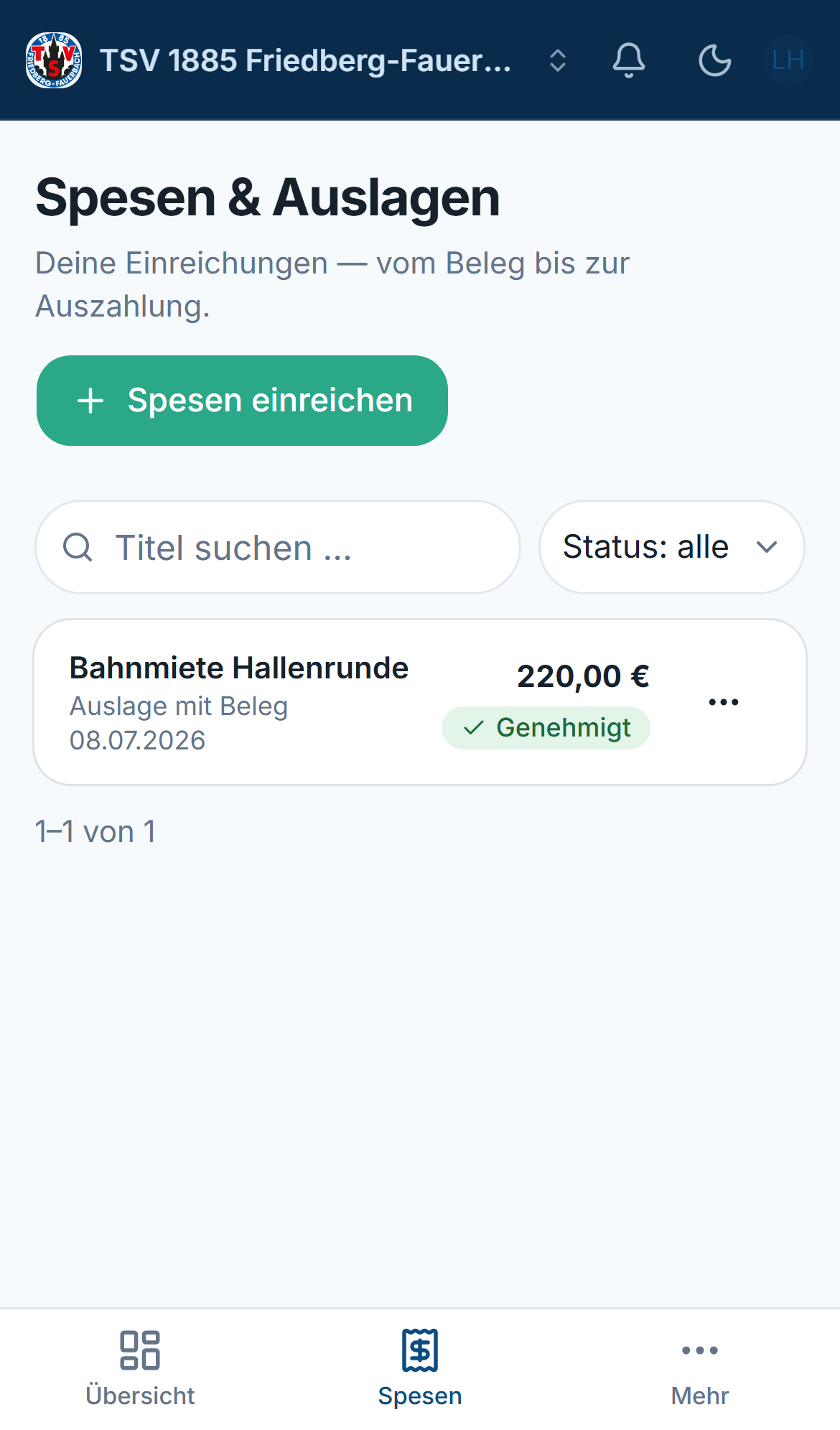 Spesen am Handy